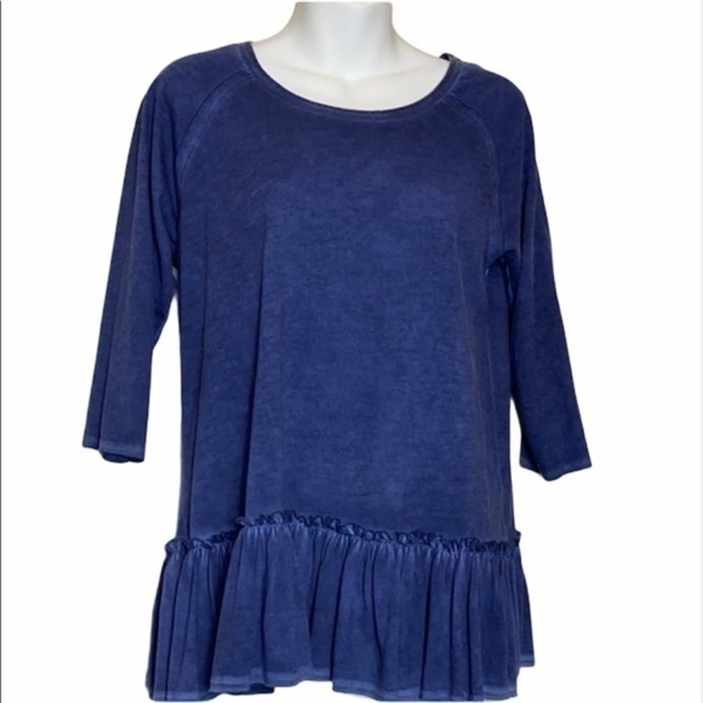 Alya Blue Top with Peplum